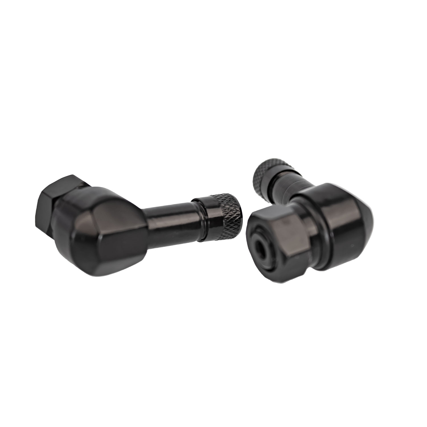 20 Stück - Clamp-In Motorrad Alu-Ventil Schwarz 8,3 mm
