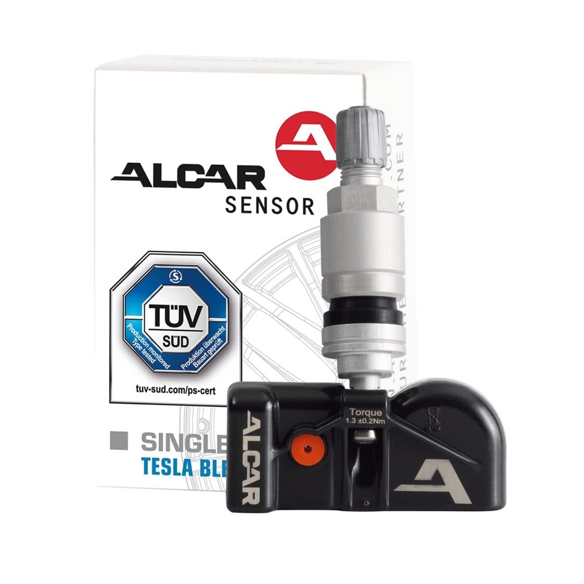 ALCAR Original BLE-Sensor für Tesla - mit Ventil in Silber