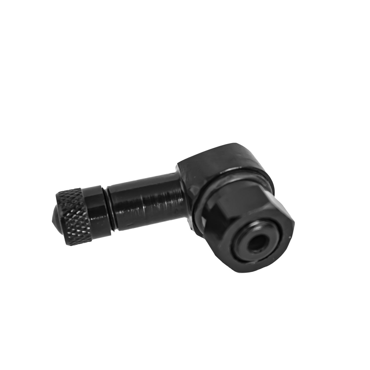 100 Stück - Clamp-In Motorrad Alu-Ventil Schwarz 8,3 mm