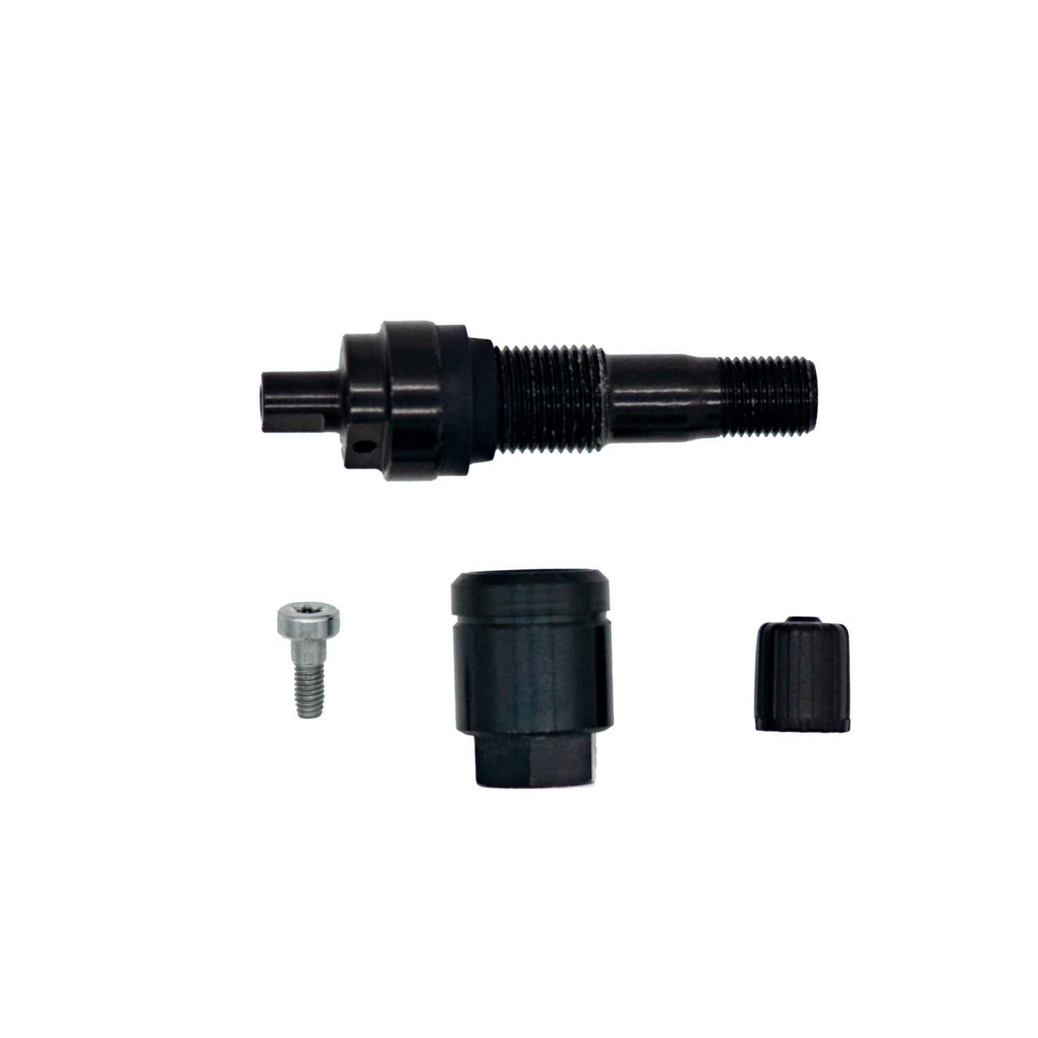 Clamp-In Alu Ventil für Schrader EZ 2.0/FARADAY Schwarz - 1 Stück
