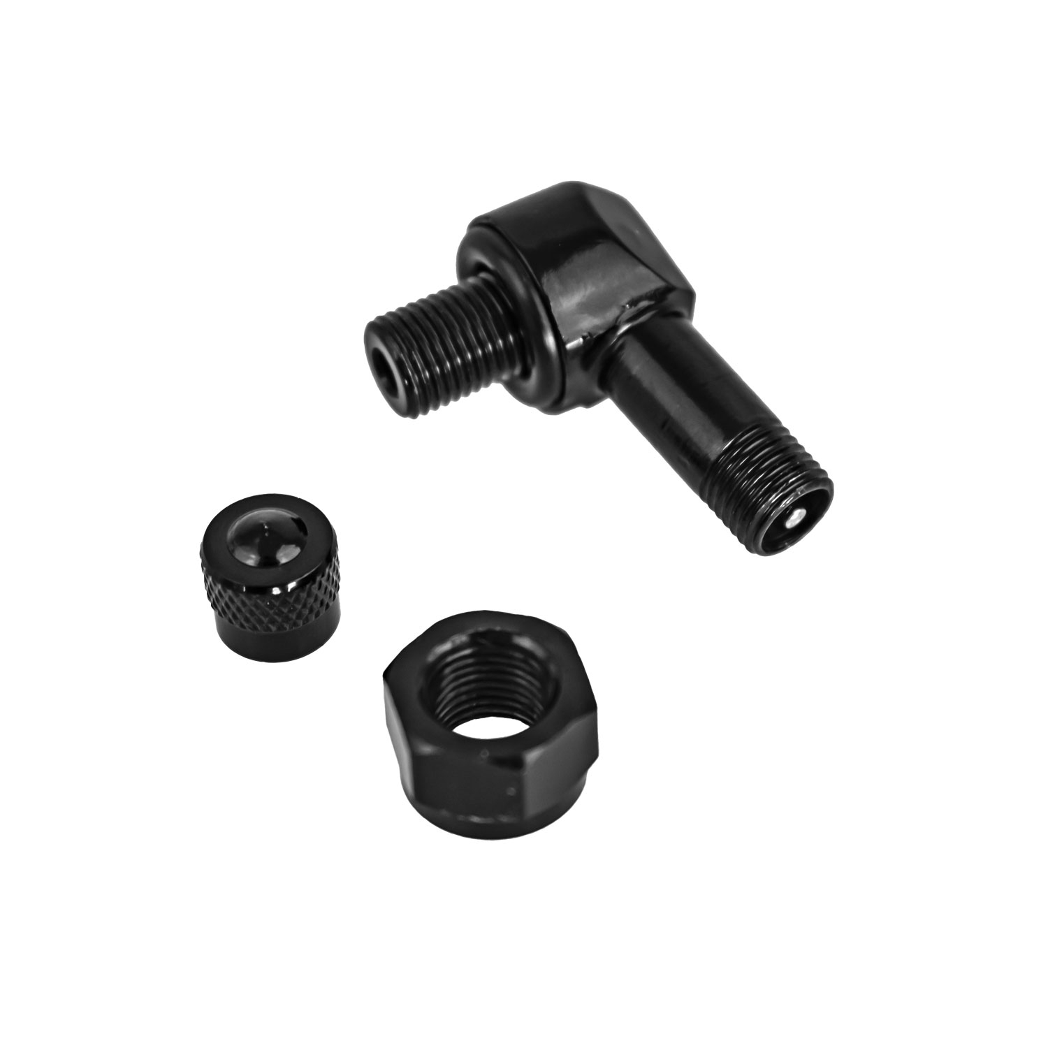 20 Stück - Clamp-In Motorrad Alu-Ventil Schwarz 8,3 mm