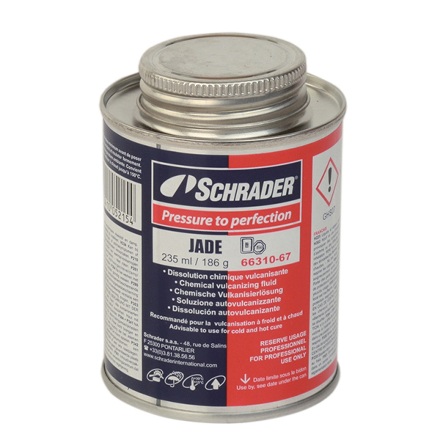 Schrader Chemische Vulkanisierlösung Jade 235 ml Dose mit  Pinsel