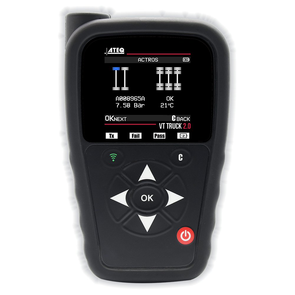 ATEQ VT Truck 2.0 RDKS-Diagnose- und Programmiergerät mit OBDII-Power Converter für Lastkraftwagen, Busse und Anhänger
