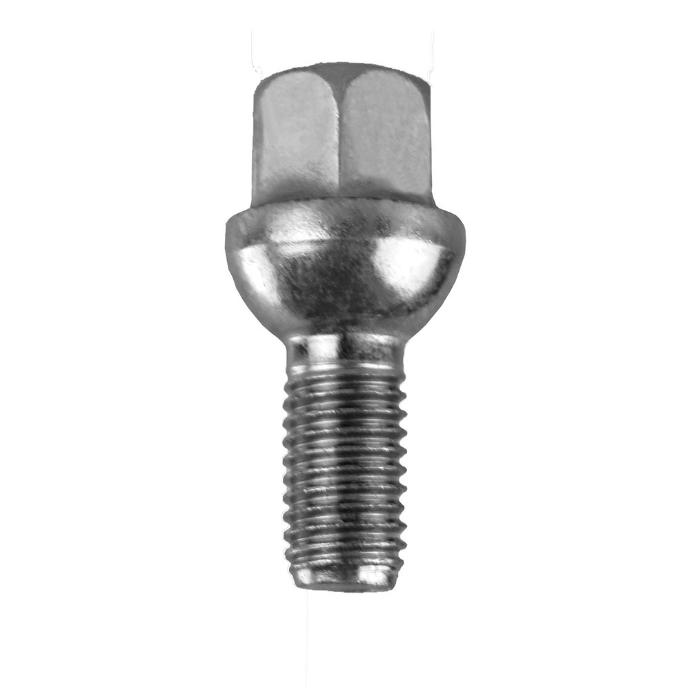 Radschraube  silber M14 x 1.50 x 26,5/48,5 mm mit Kugelbund R14