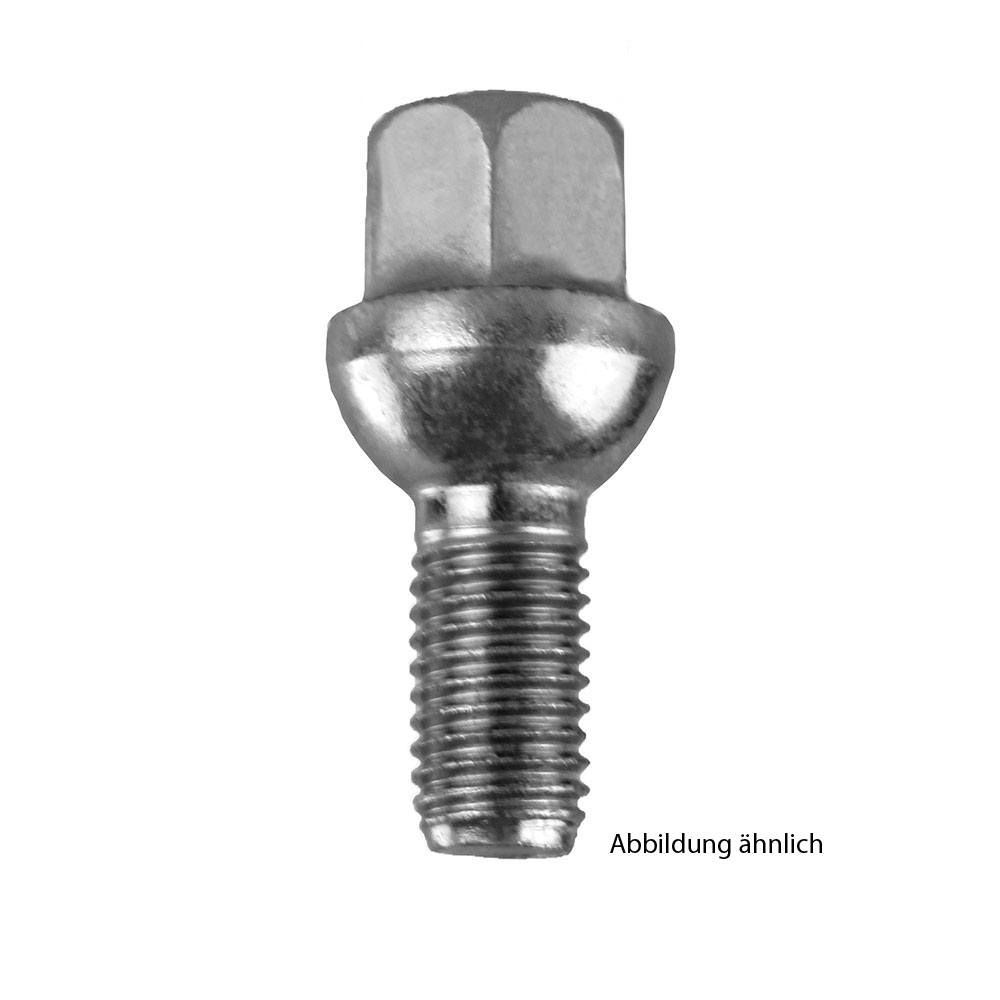 Radschraube silber M12 x 1.50 x 45/69 mm mit Kugelbund R12
