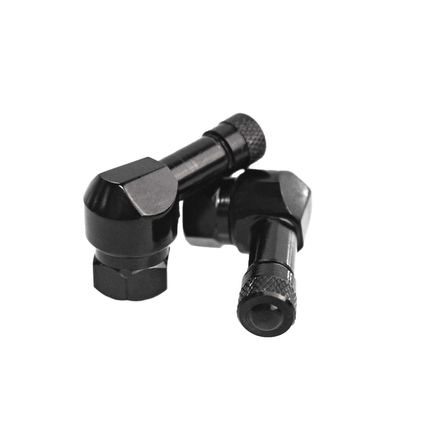 1 Stück - Clamp-In Motorrad Alu-Ventil Schwarz 11,3 mm