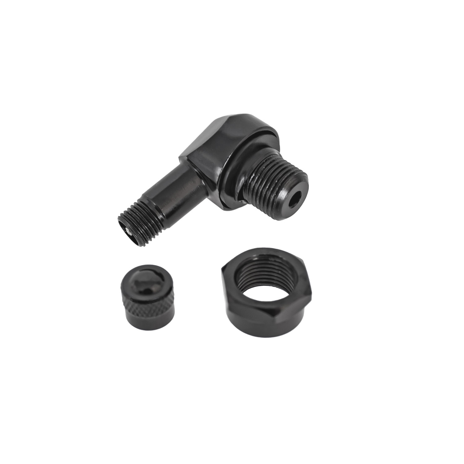1 Stück - Clamp-In Motorrad Alu-Ventil Schwarz 11,3 mm