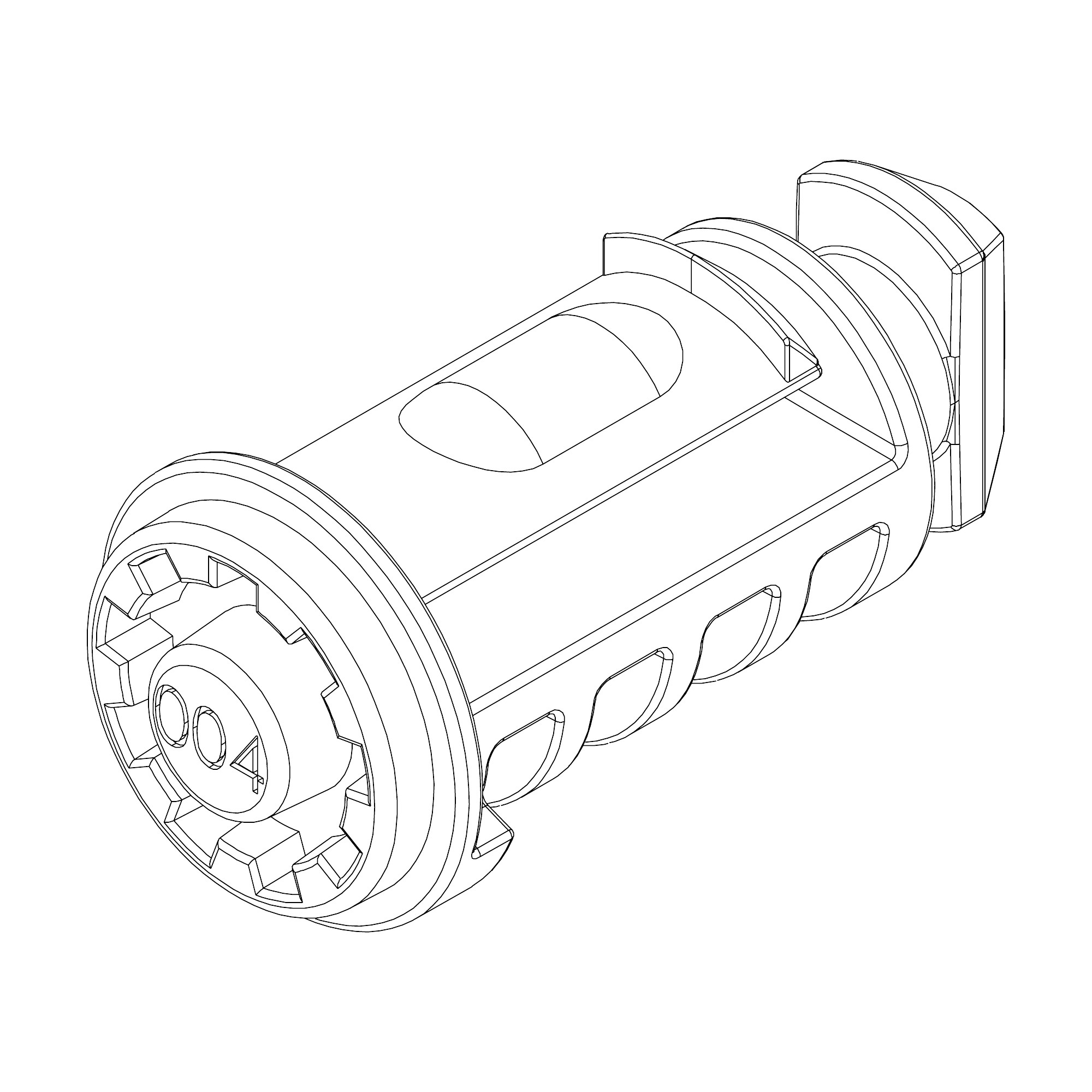 Plastic lock cylinder 2D