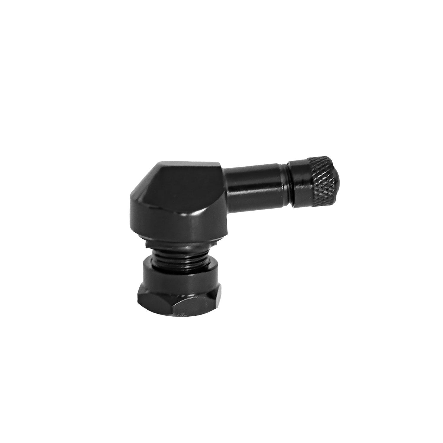 20 Stück - Clamp-In Motorrad Alu-Ventil Schwarz 11,3 mm