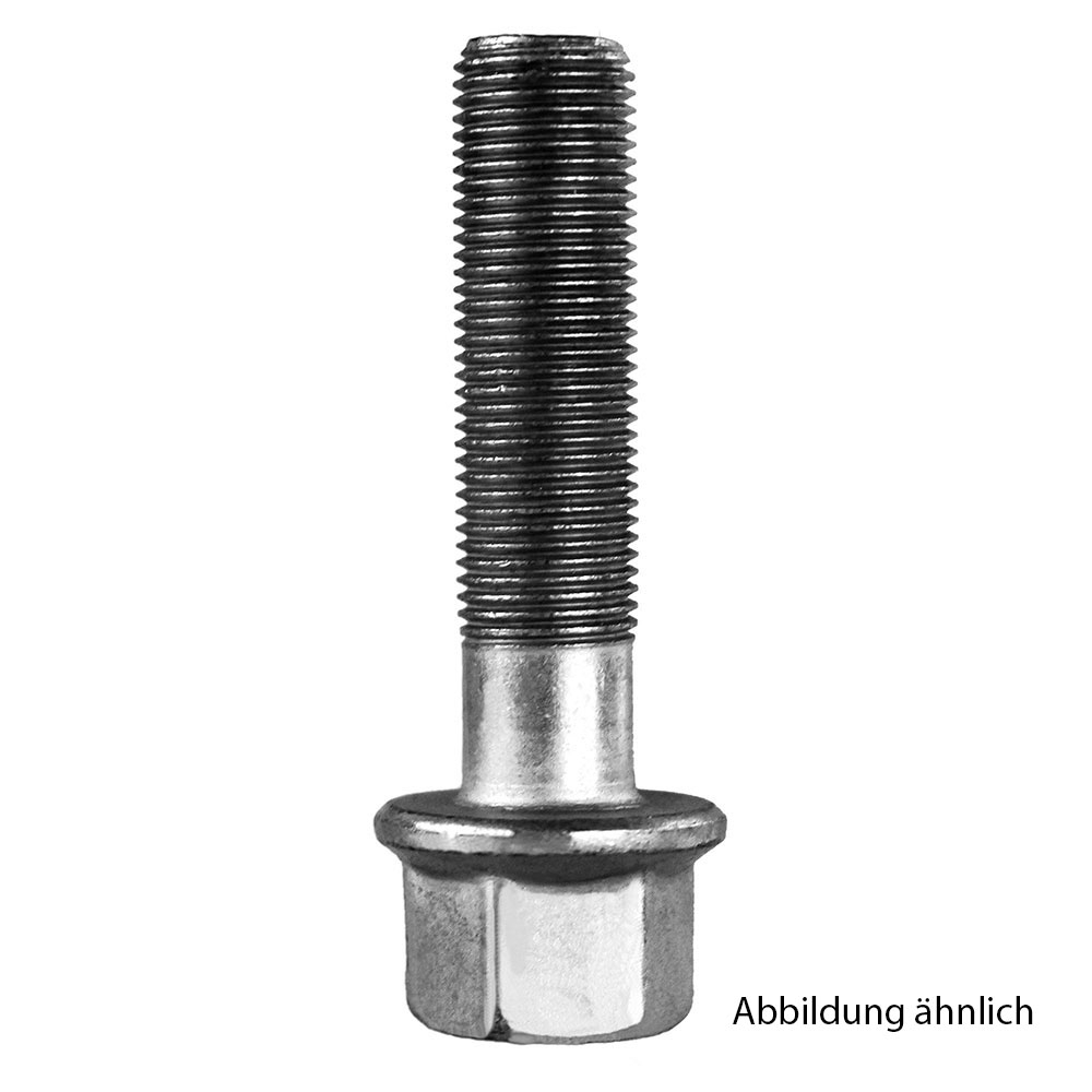Radschraube silber M12 x 1.25 x 56/72,5 mm flach
