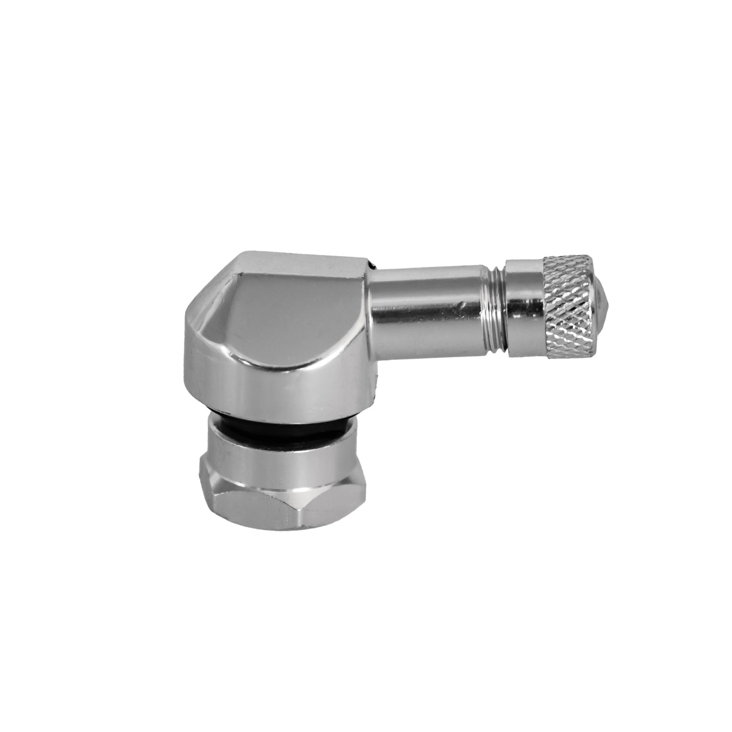 1 Stück - Clamp-In Motorrad Alu-Ventil silber
