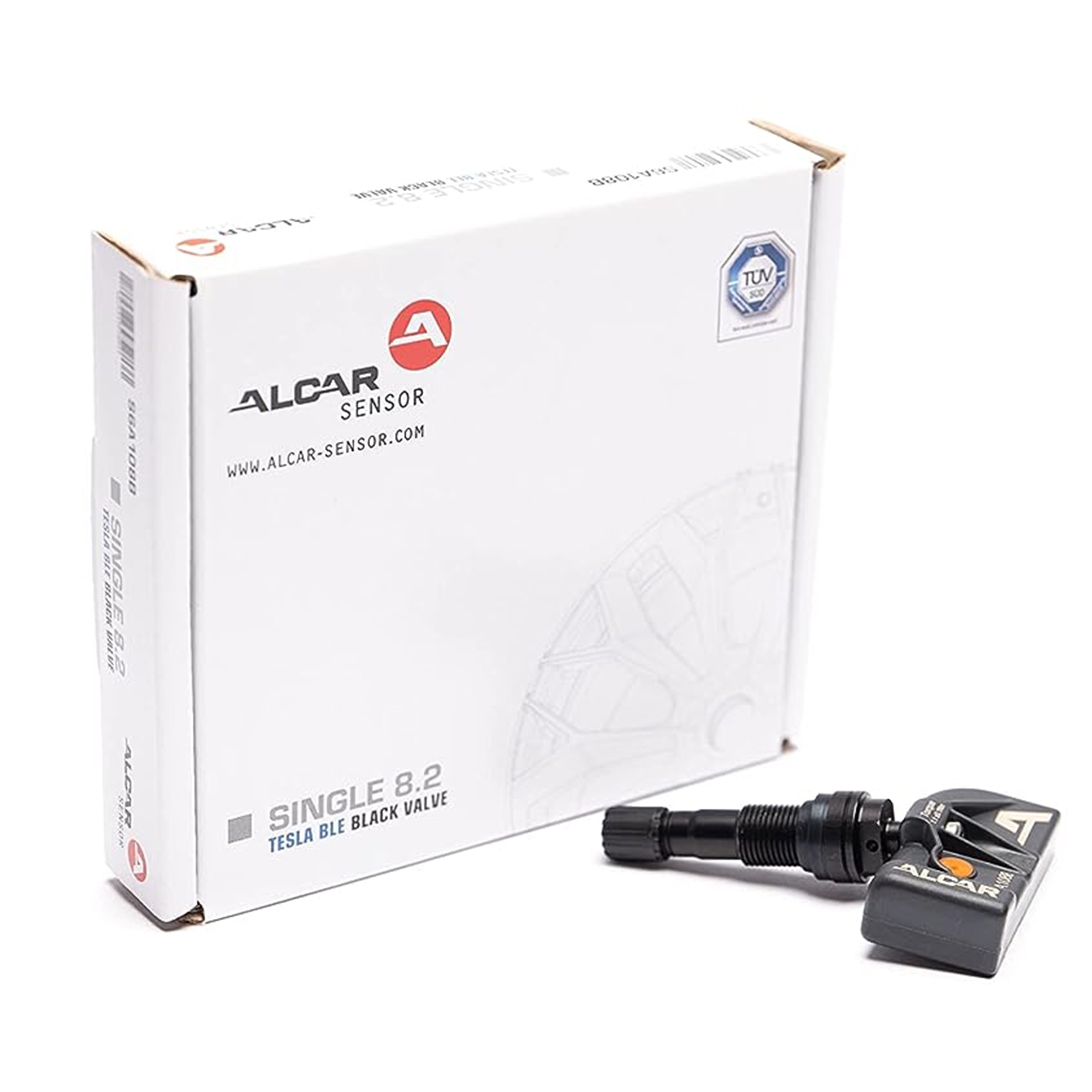 ALCAR Original BLE-Sensor für Tesla - mit Ventil in Schwarz