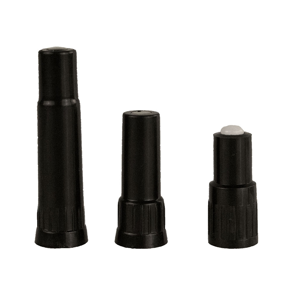 1 Stück - Gerade Ventilverlängerung Schwarz 19 mm