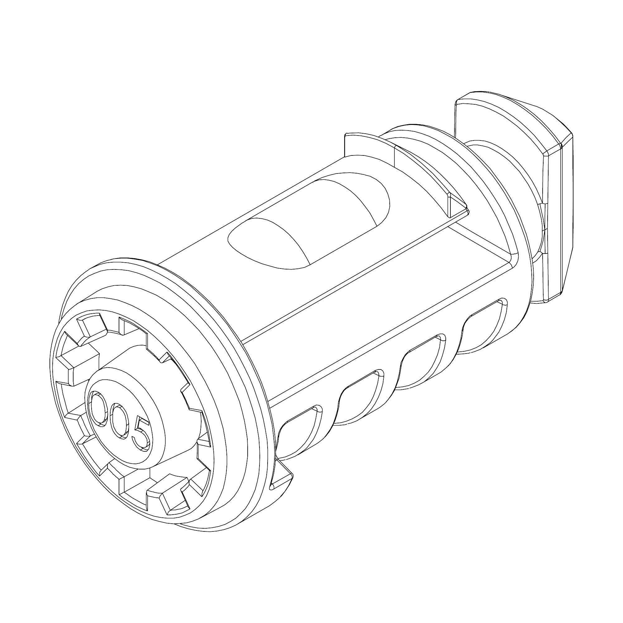 Plastic lock cylinder 2E