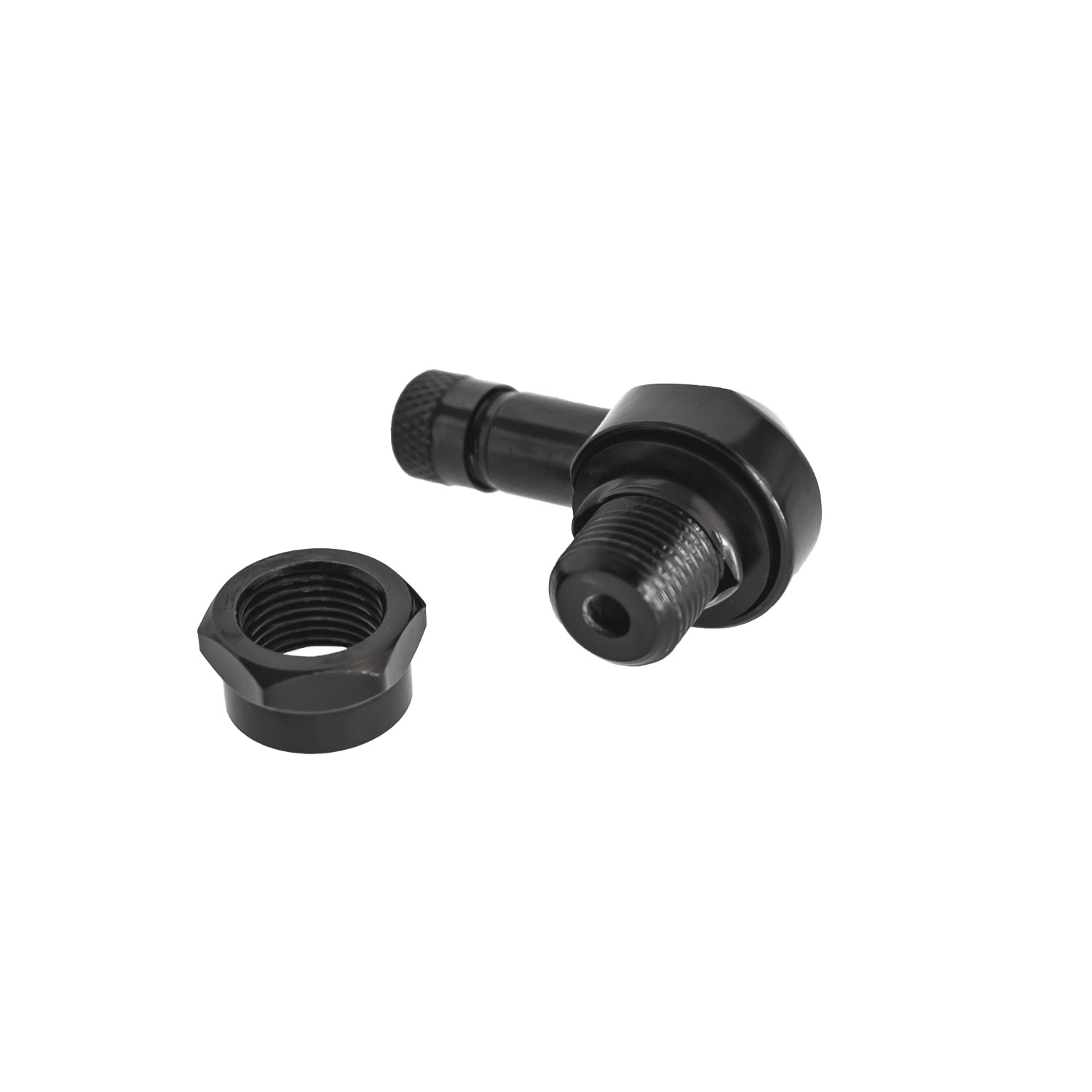 1 Stück - Clamp-In Motorrad Alu-Ventil Schwarz 11,3 mm