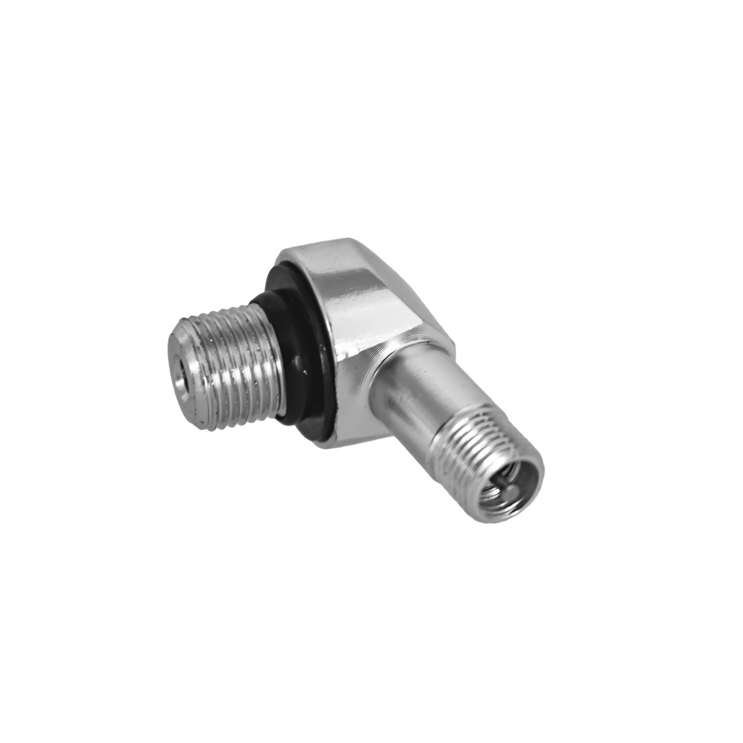 1 Stück - Clamp-In Motorrad Alu-Ventil silber