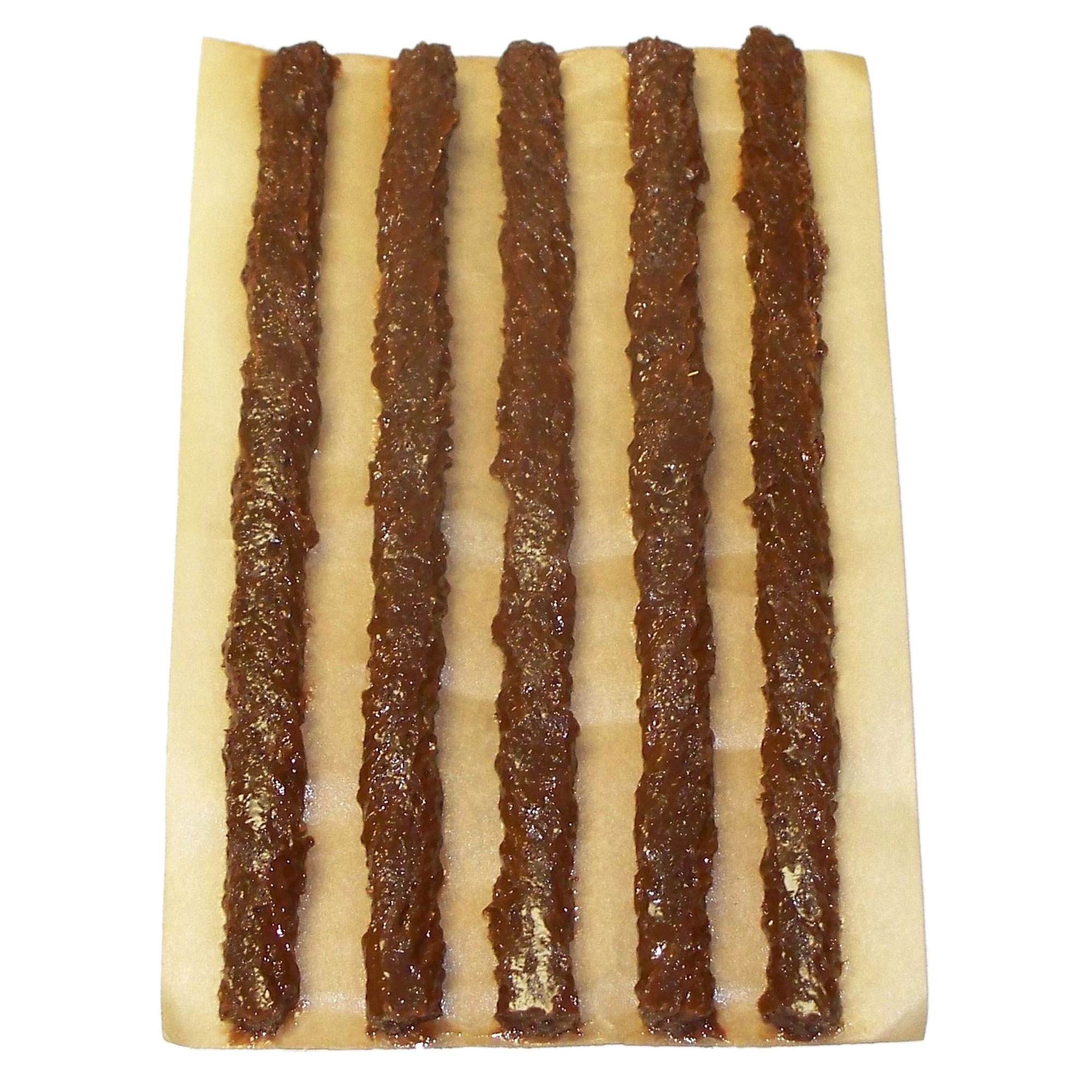 4” ORANGE/BROWN TIRE REPAIR STRING -25 STRINGS PER BAG